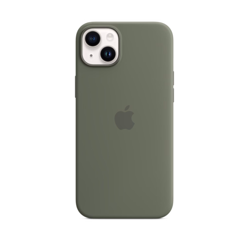 iPhone 14 Plus Silicone Case with MagSafe — Olive