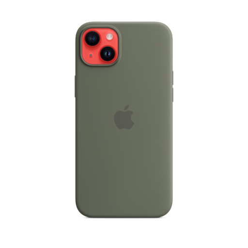 iPhone 14 Plus Silicone Case with MagSafe — Olive