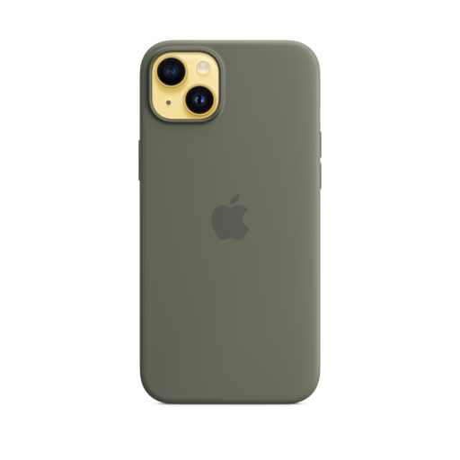iPhone 14 Plus Silicone Case with MagSafe — Olive