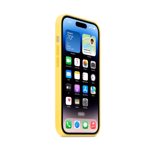 iPhone 14 Pro Silicone Case with MagSafe — Canary Yellow