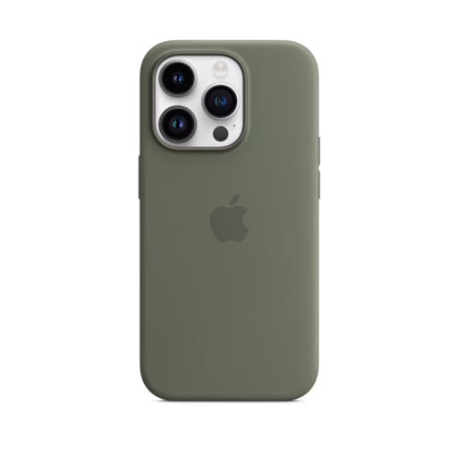 iPhone 14 Pro Silicone Case with MagSafe — Olive