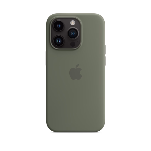 iPhone 14 Pro Silicone Case with MagSafe — Olive