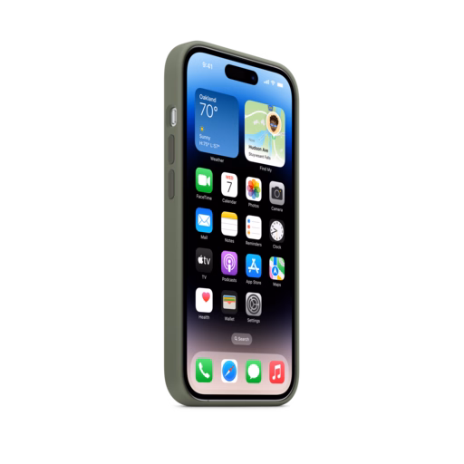 iPhone 14 Pro Silicone Case with MagSafe — Olive