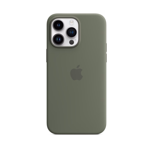 iPhone 14 Pro Max Silicone Case with MagSafe — Olive
