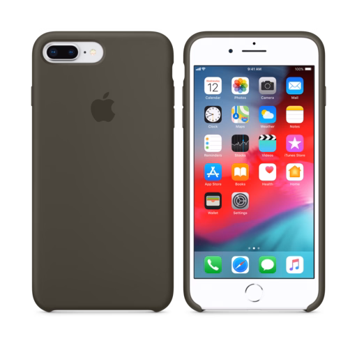 iPhone 8 Plus / 7 Plus Silicone Case — Dark Olive