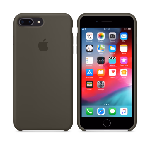 iPhone 8 Plus / 7 Plus Silicone Case — Dark Olive