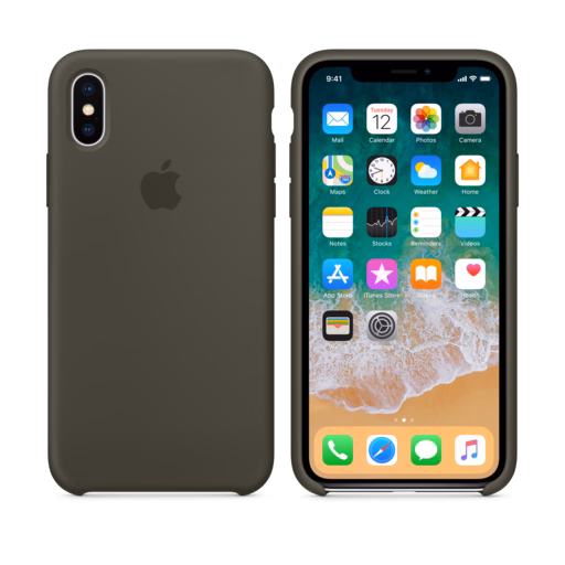 iPhone X Silicone Case — Dark Olive
