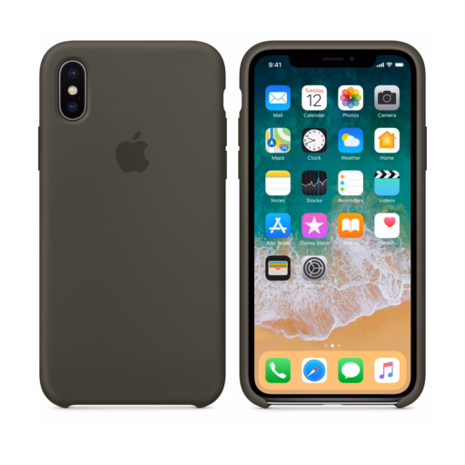 iPhone X Silicone Case — Dark Olive