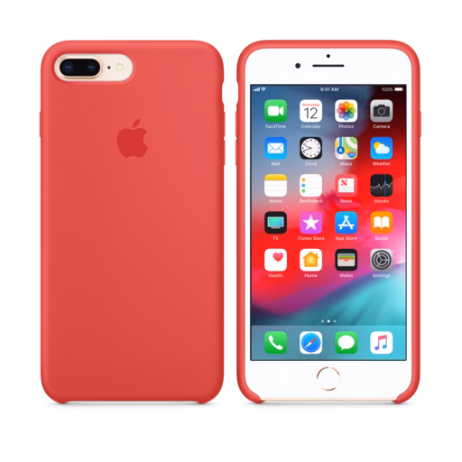 iPhone 8 Plus / 7 Plus Silicone Case — Red Raspberry