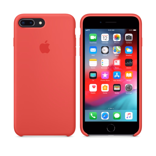iPhone 8 Plus / 7 Plus Silicone Case — Red Raspberry