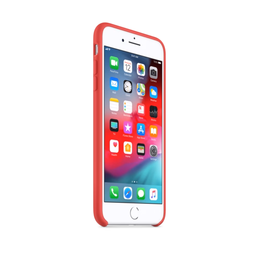 iPhone 8 Plus / 7 Plus Silicone Case — Red Raspberry