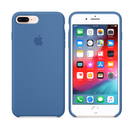 iPhone 8 Plus / 7 Plus Silicone Case — Denim Blue