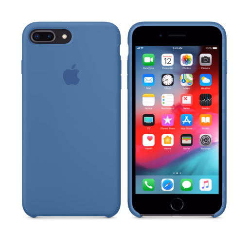 iPhone 8 Plus / 7 Plus Silicone Case — Denim Blue