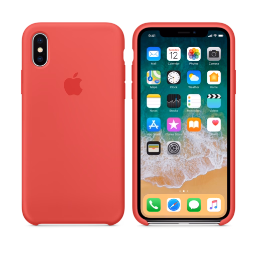iPhone X Silicone Case — Red Raspberry