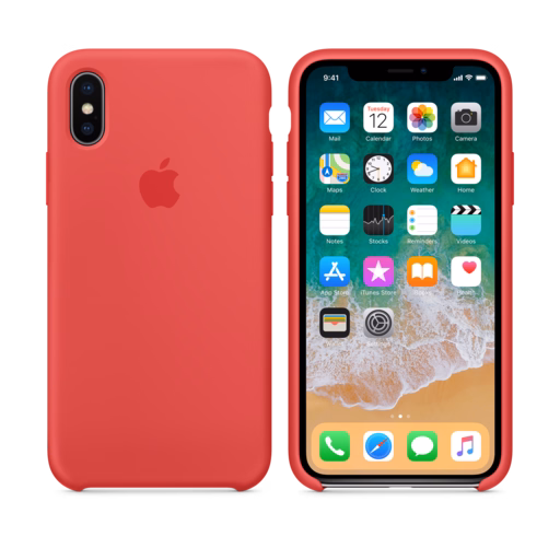 iPhone X Silicone Case — Red Raspberry