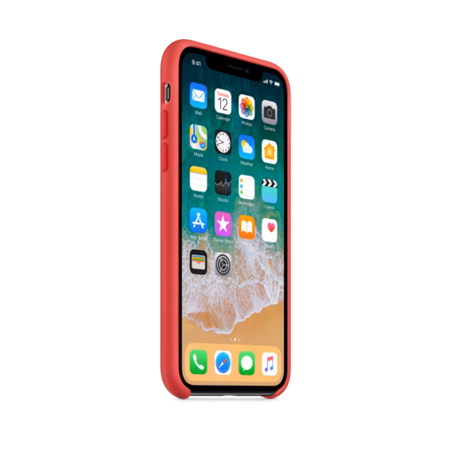 iPhone X Silicone Case — Red Raspberry