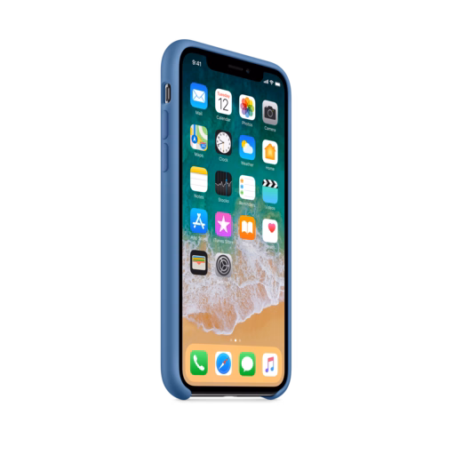 iPhone X Silicone Case — Denim Blue