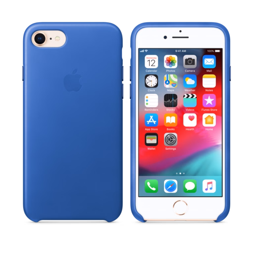 iPhone 8 / 7 Leather Case — Electric Blue