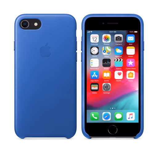 iPhone 8 / 7 Leather Case — Electric Blue