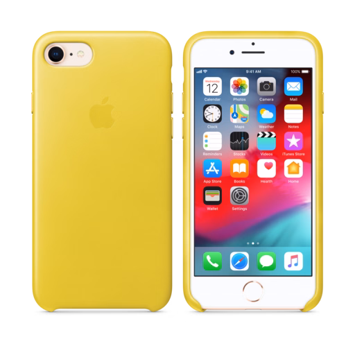 iPhone 8 / 7 Leather Case — Spring Yellow