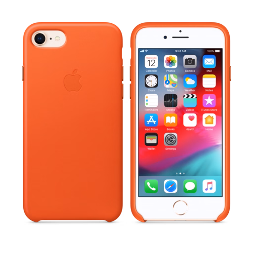 iPhone 8 / 7 Leather Case — Bright Orange
