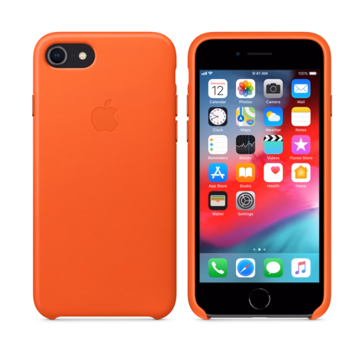 iPhone 8 / 7 Leather Case — Bright Orange