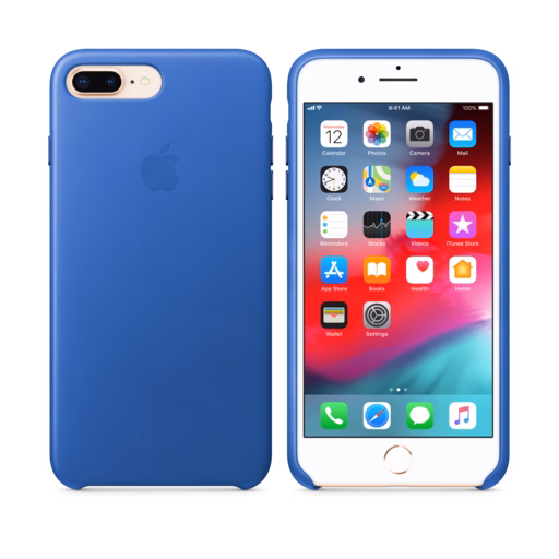 iPhone 8 Plus / 7 Plus Leather Case — Electric Blue