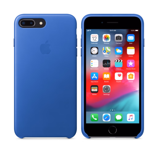 iPhone 8 Plus / 7 Plus Leather Case — Electric Blue