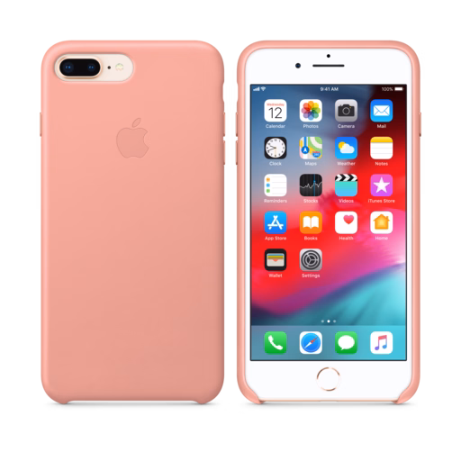 iPhone 8 Plus / 7 Plus Leather Case — Soft Pink