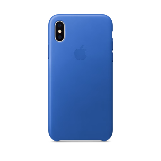 iPhone X Leather Case — Electric Blue