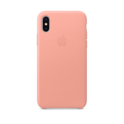 iPhone X Leather Case — Soft Pink