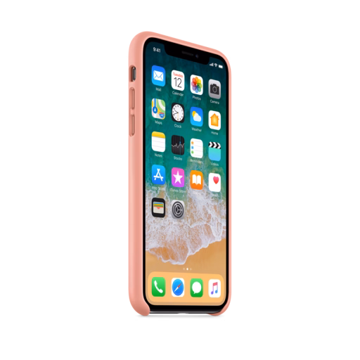 iPhone X Leather Case — Soft Pink