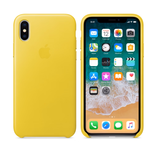 iPhone X Leather Case — Spring Yellow