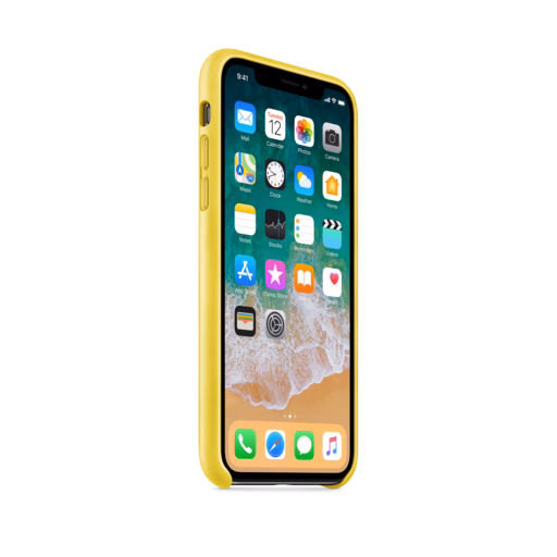 iPhone X Leather Case — Spring Yellow