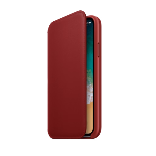 iPhone X Leather Folio — (PRODUCT)RED