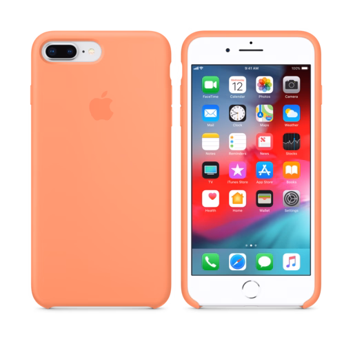 iPhone 8 Plus / 7 Plus Silicone Case — Peach