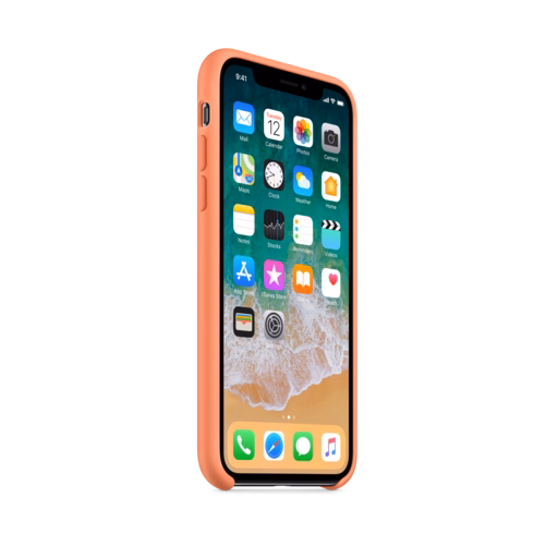 iPhone X Silicone Case — Peach