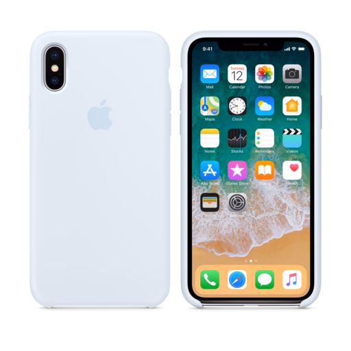 iPhone X Silicone Case — Sky Blue