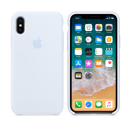 iPhone X Silicone Case — Sky Blue