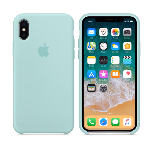 iPhone X Silicone Case — Marine Green