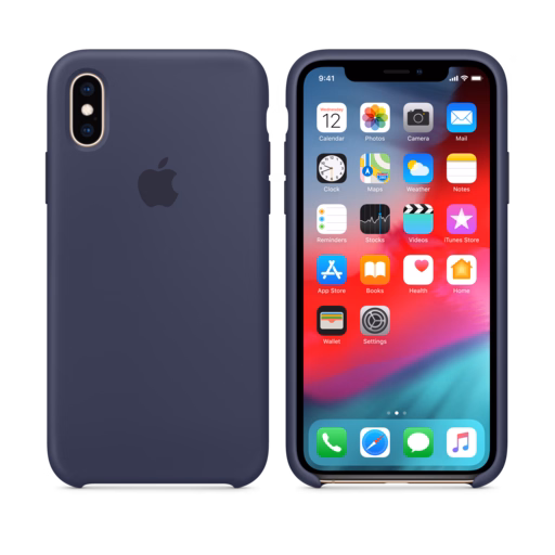iPhone XS Silicone Case — Midnight Blue