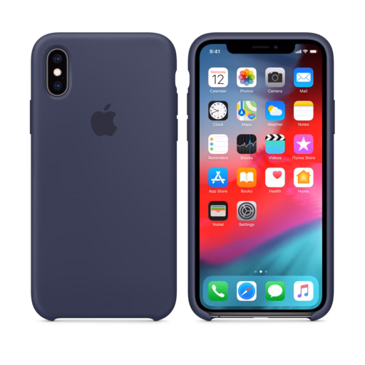 iPhone XS Silicone Case — Midnight Blue