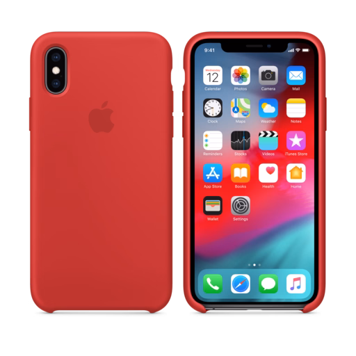 iPhone XS Silicone Case — (PRODUCT)RED