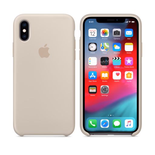 iPhone XS Silicone Case — Stone