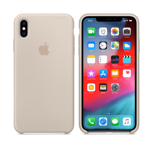 iPhone XS Max Silicone Case — Stone