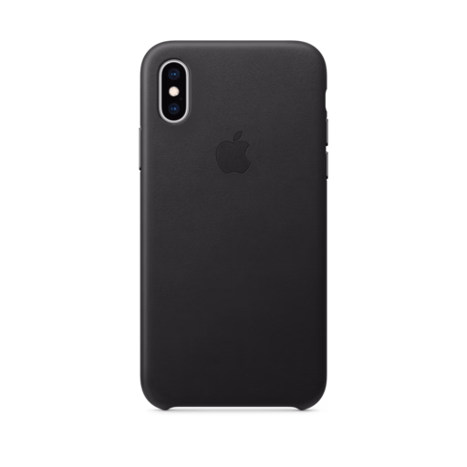 iPhone XS Leather Case — Black