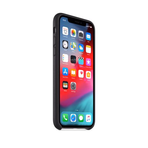 iPhone XS Leather Case — Black