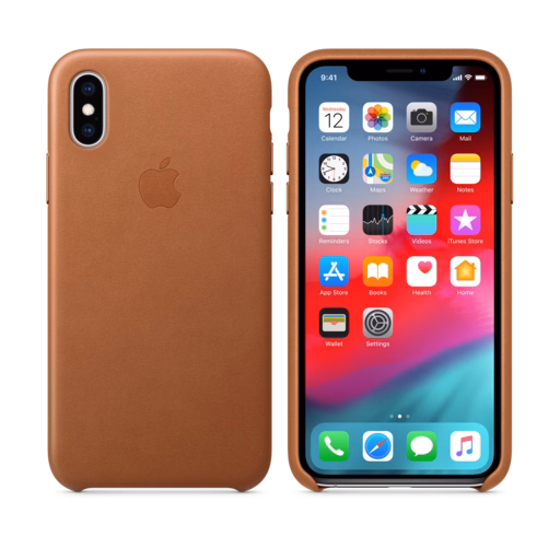 iPhone XS Leather Case — Saddle Brown