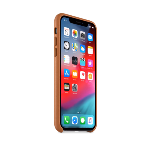 iPhone XS Leather Case — Saddle Brown