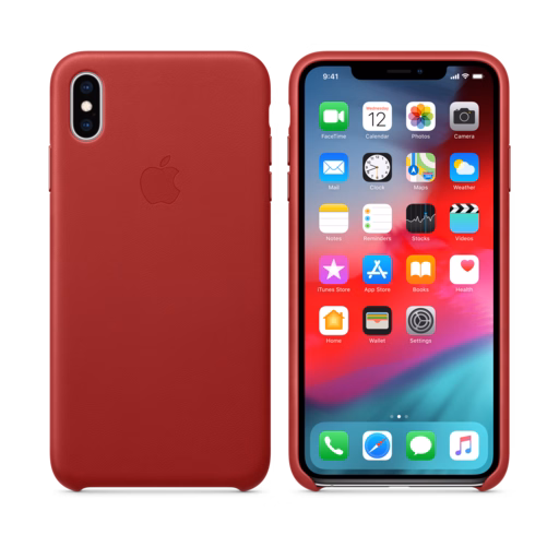 iPhone XS Max Leather Case — (PRODUCT)RED